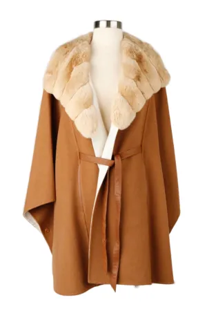 Vicuna & Chinchilla Fur Wrap Cape