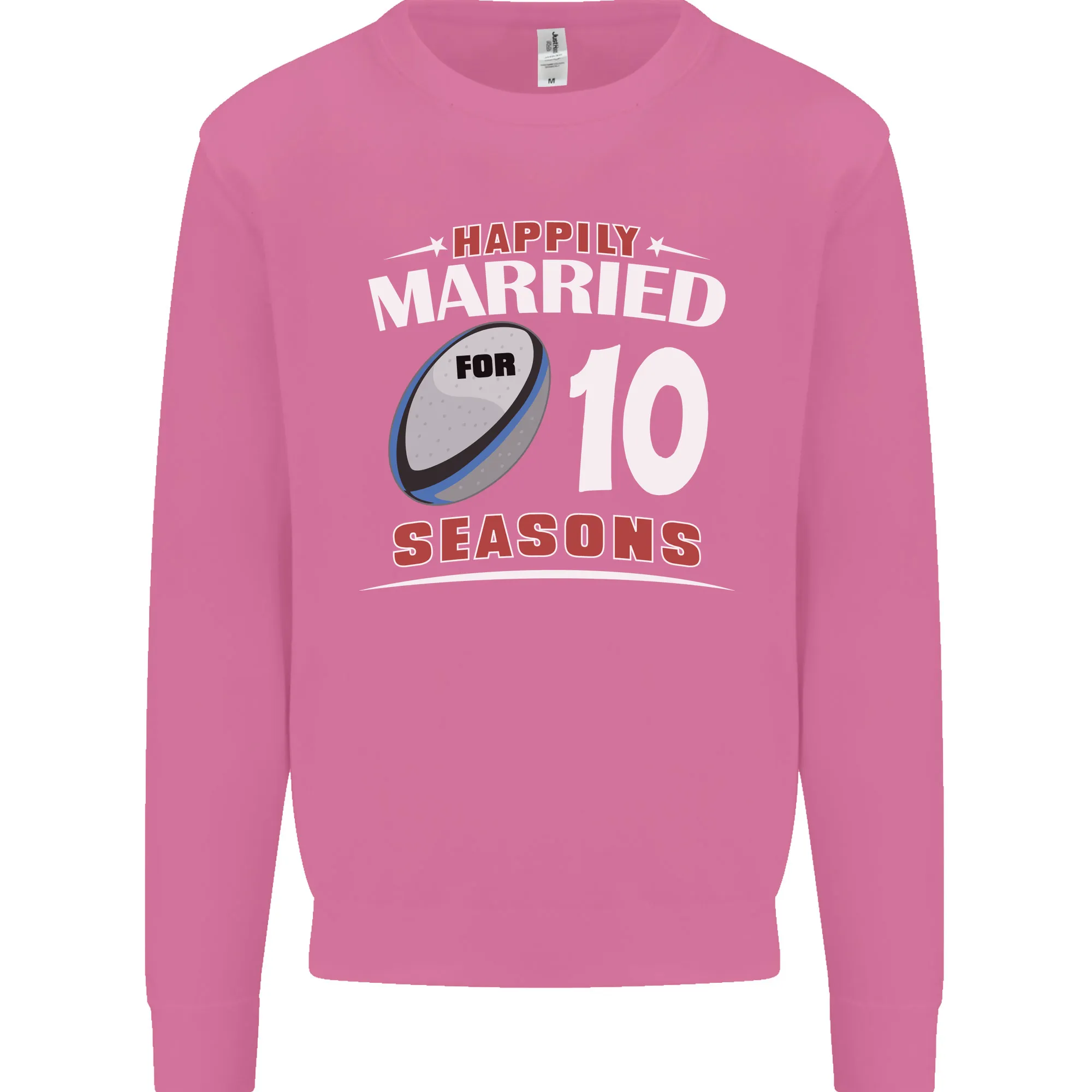 10 Year Wedding Anniversary 10th Rugby Mens Sweatshirt Jumper