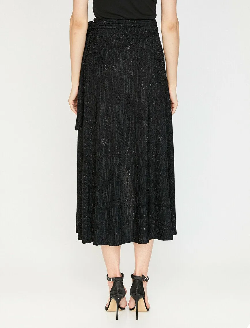 12303 Black Midi Skirt