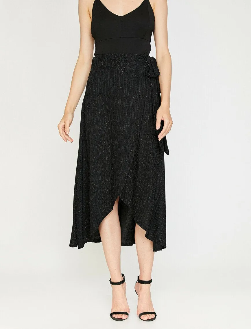 12303 Black Midi Skirt