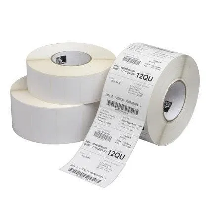 1.5" x 0.25"  Zebra Thermal Transfer Z-Supreme 2000T White Polyimide Label;  3" Core;  10000 Labels/roll;  1 Roll/carton