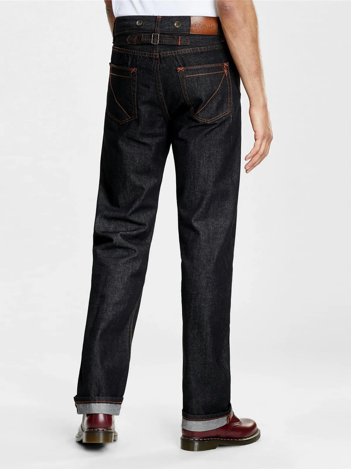 1940s Vintage Style Charcoal Denim Jeans