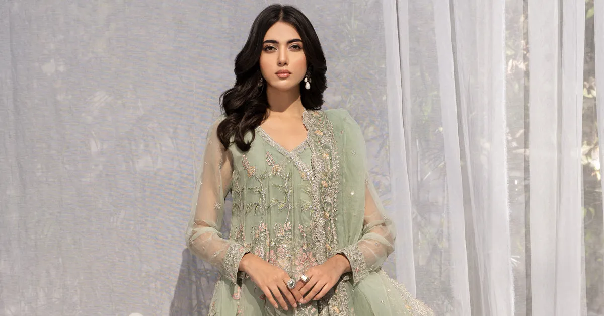 3 Piece Embroidered Organza Suit | SF-EF24-19