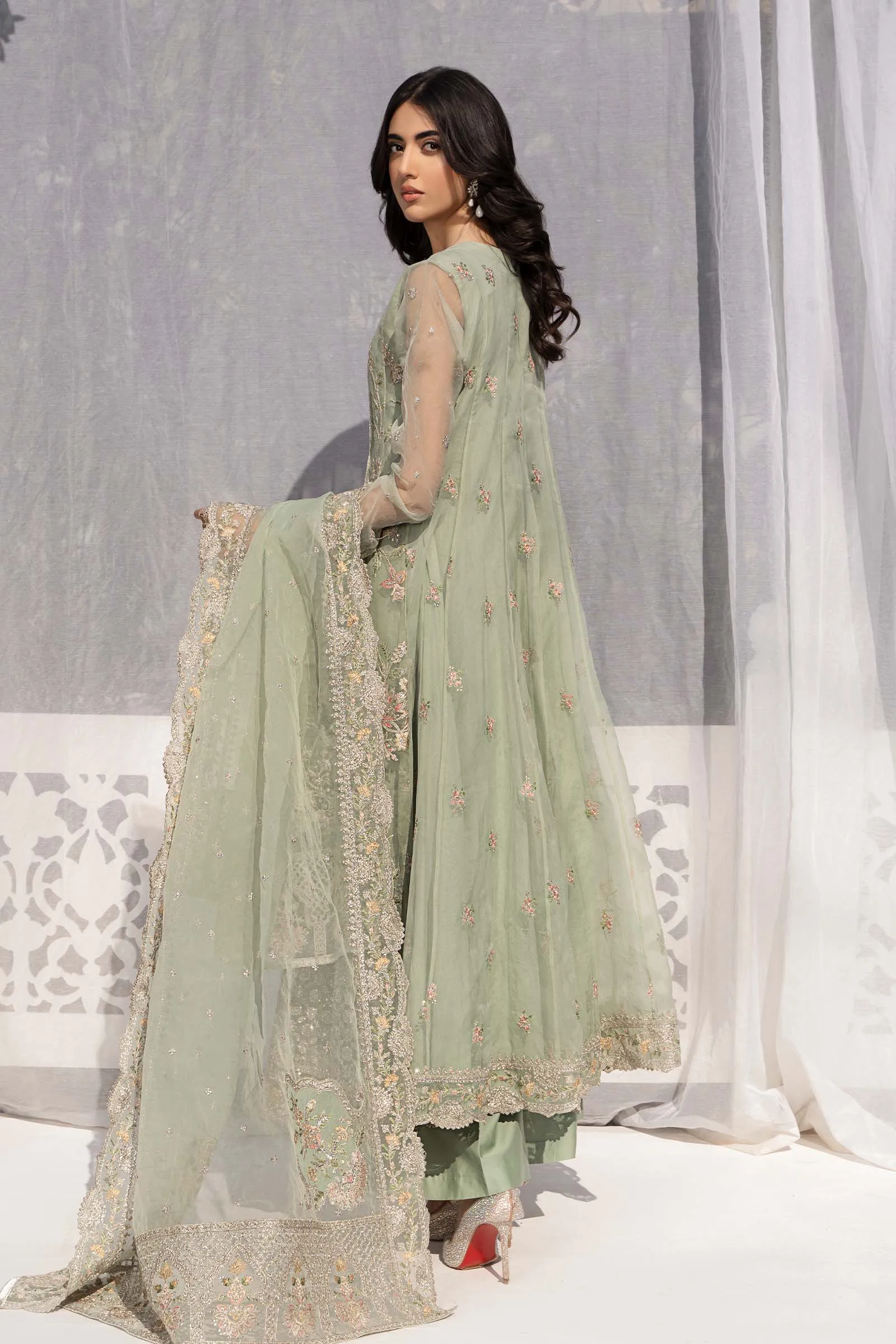 3 Piece Embroidered Organza Suit | SF-EF24-19