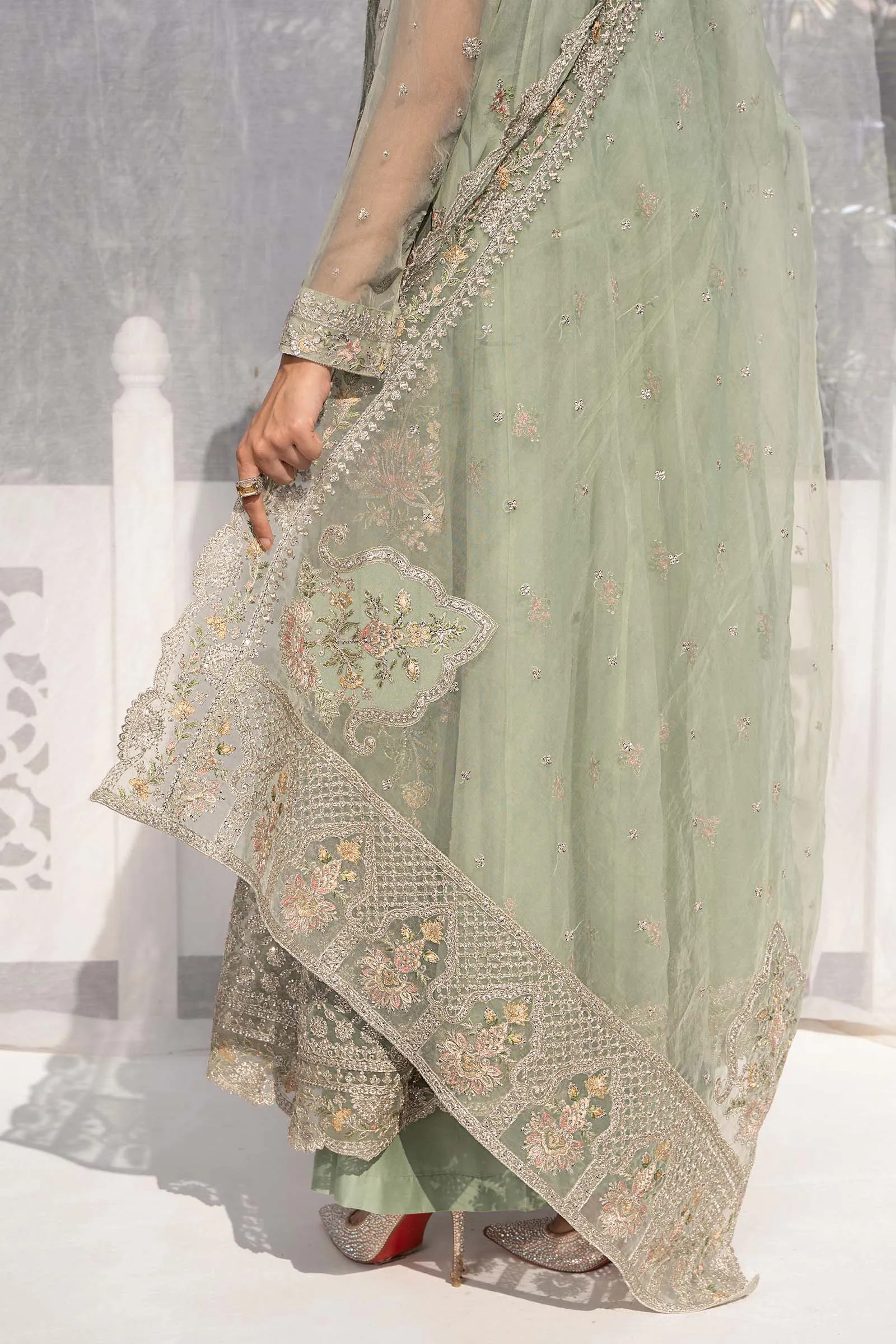 3 Piece Embroidered Organza Suit | SF-EF24-19