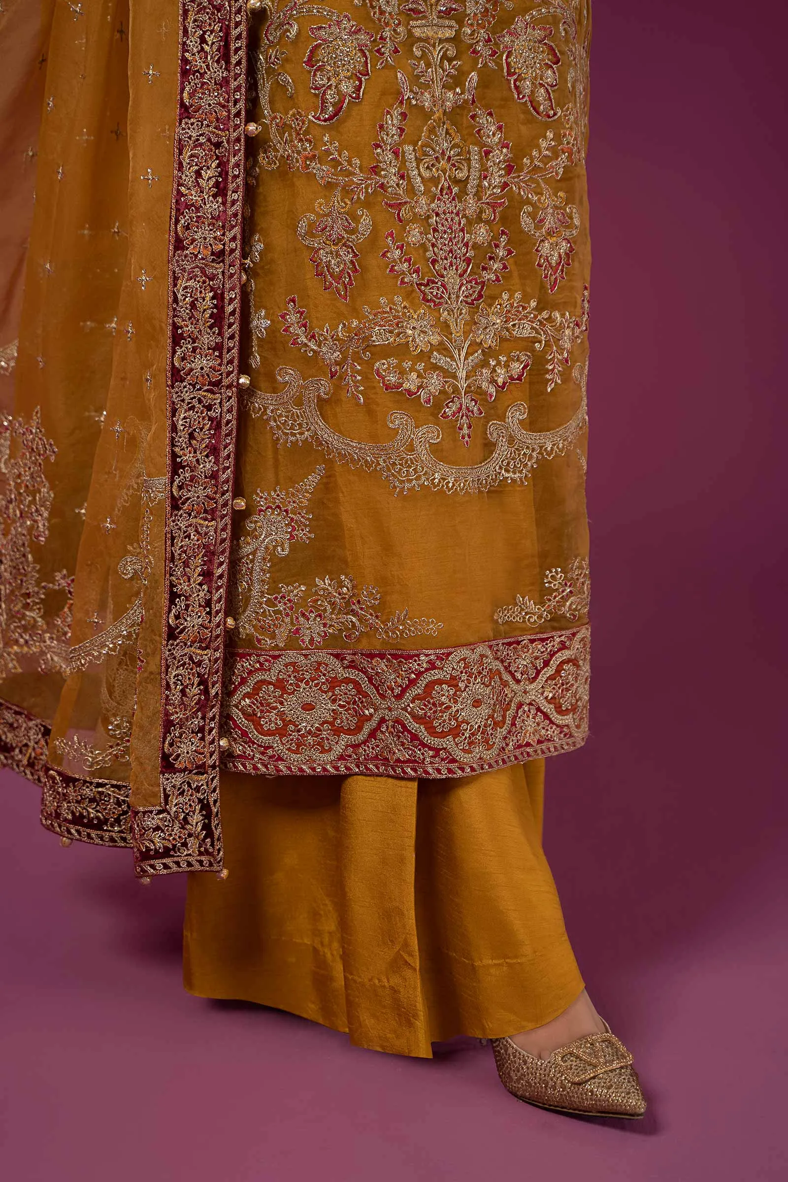 3 Piece Embroidered Organza Suit | SF-EF24-45