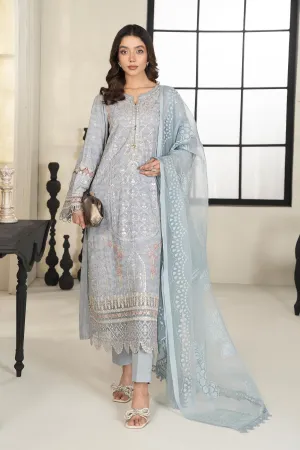 3 Piece Embroidered Self Jacquard Suit | DW-EF24-31