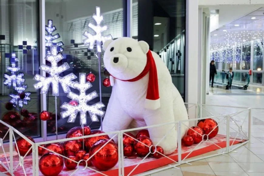 6' Inflatable Polar Bear