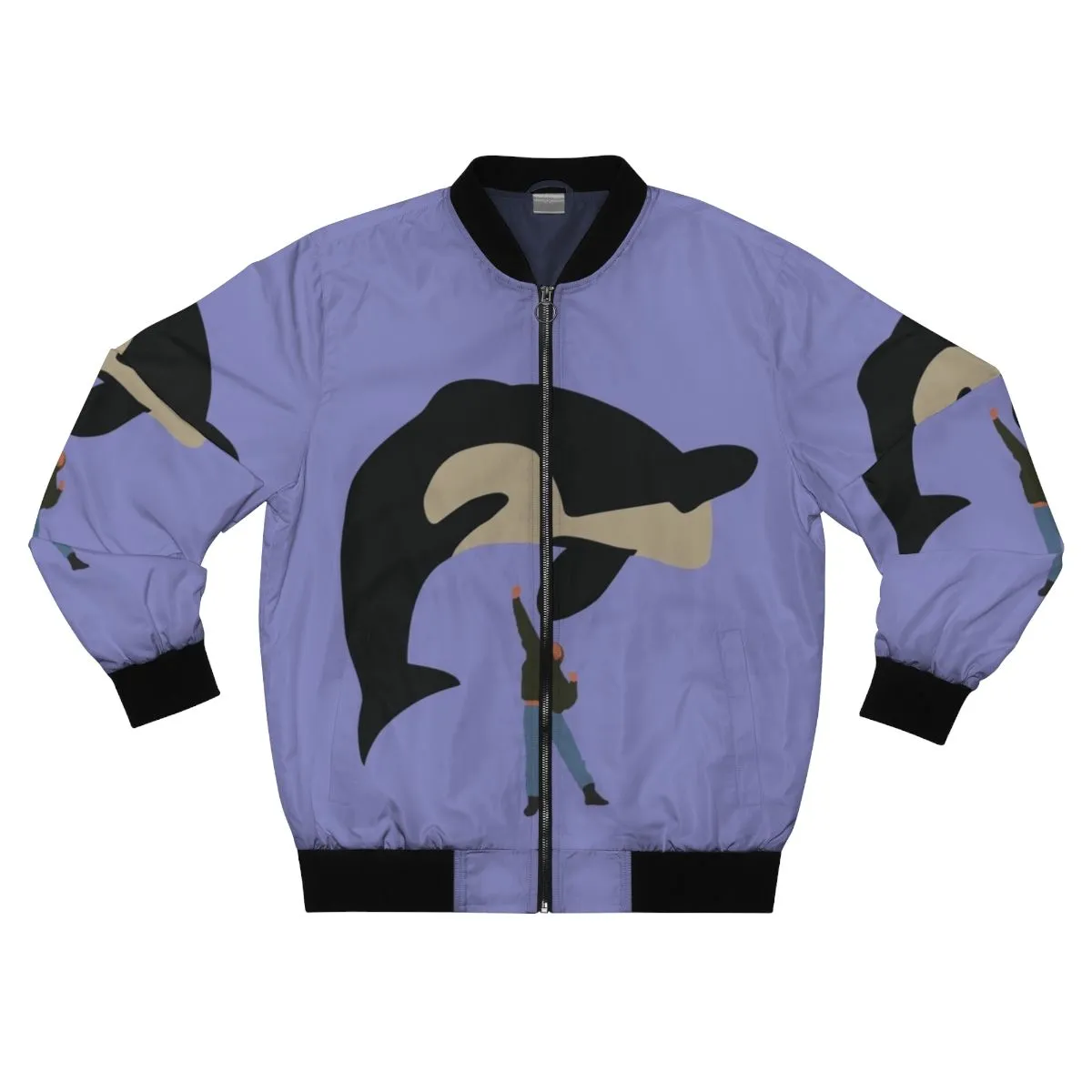 90s Retro "Free Willy" Orca Bomber Jacket