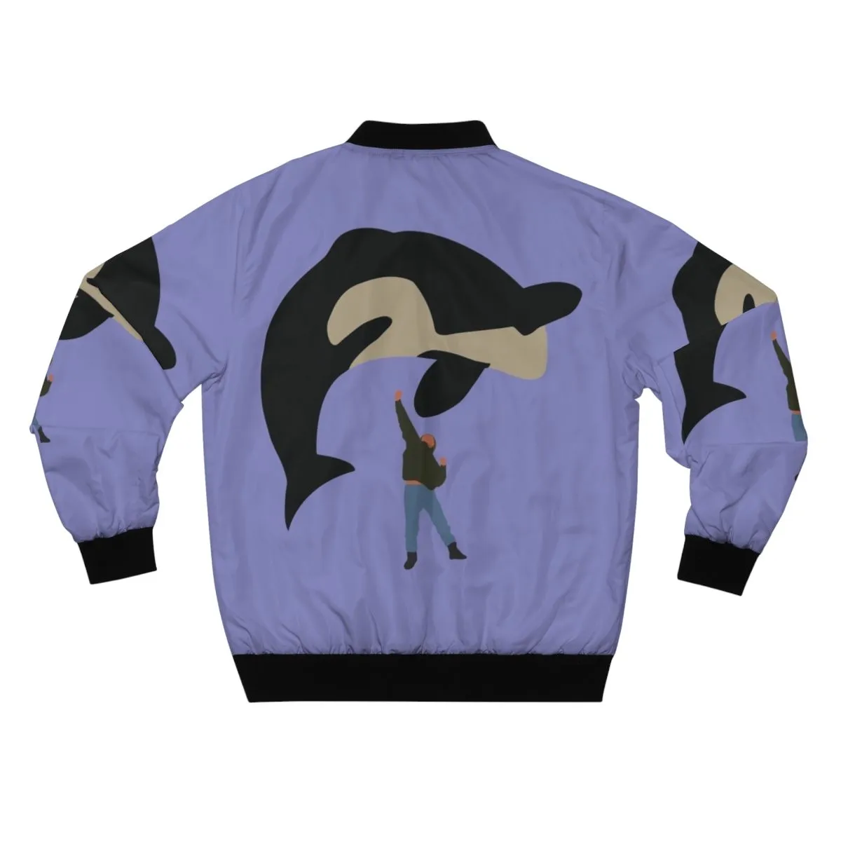 90s Retro "Free Willy" Orca Bomber Jacket