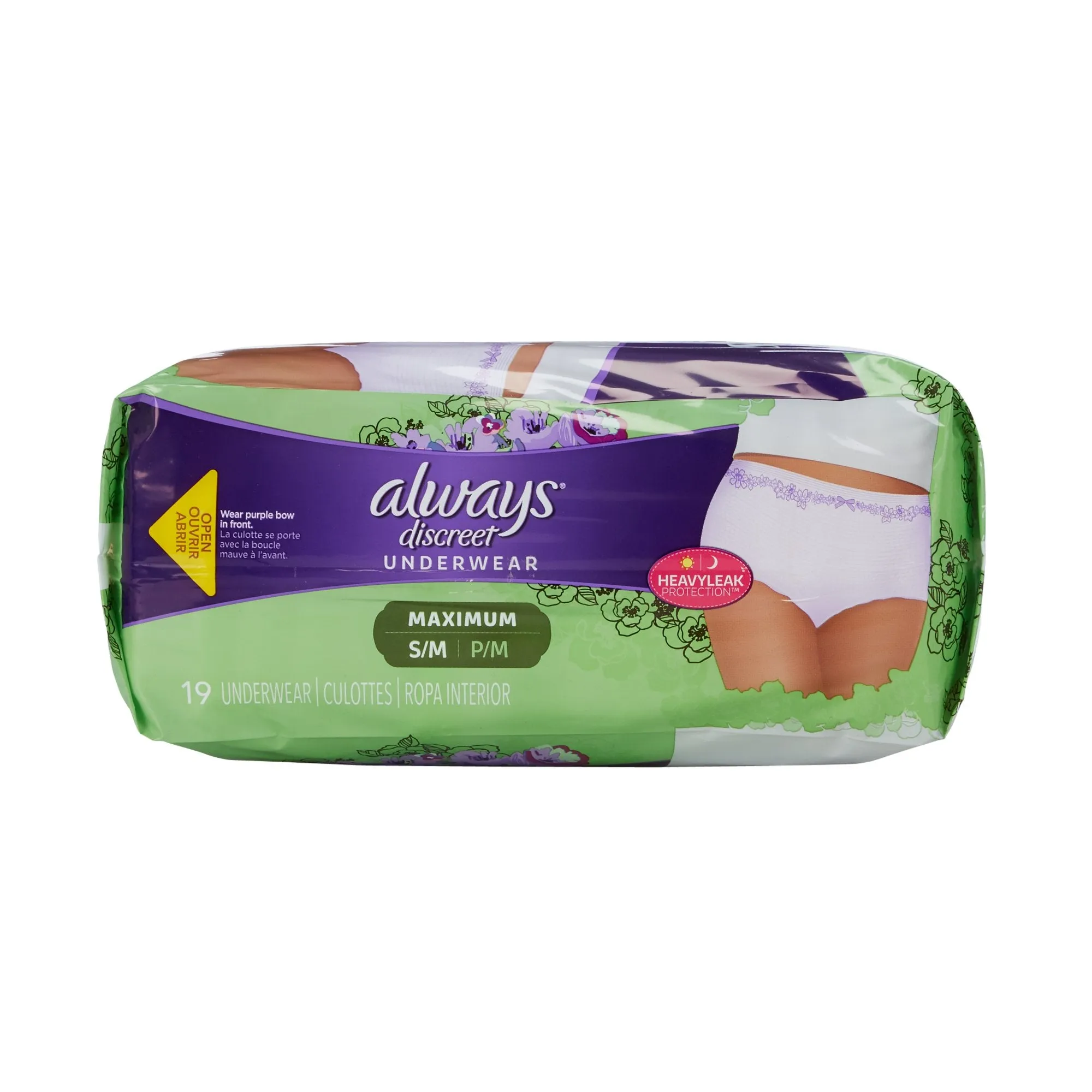 Always® Discreet Maximum Absorbent Underwear, Small / Medium