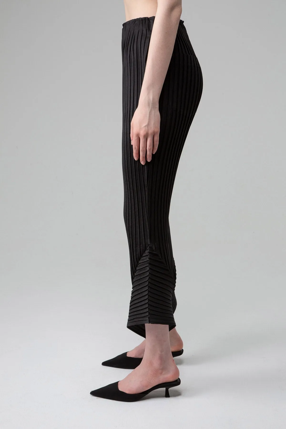 Angled Pleated Trousers