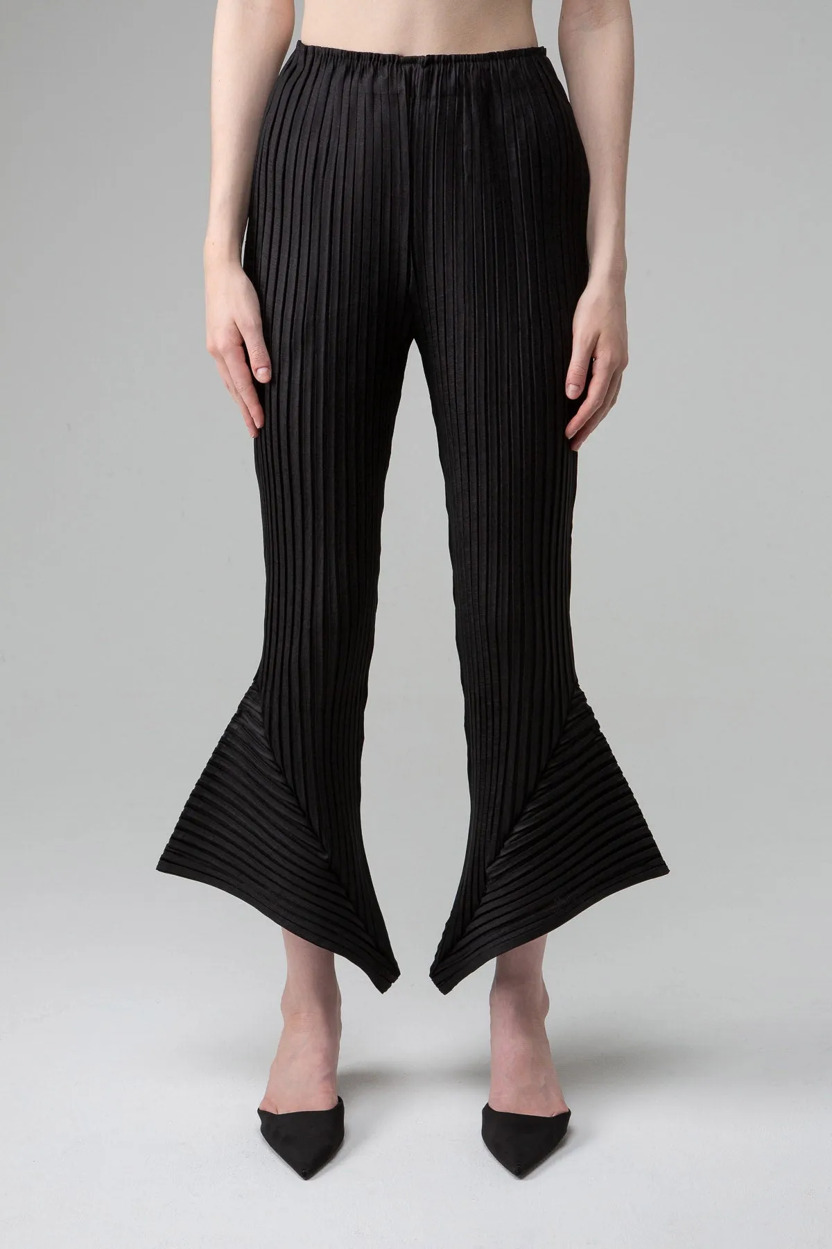 Angled Pleated Trousers