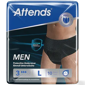 Attends Men Protective Underwear 3 Large Pack of 10