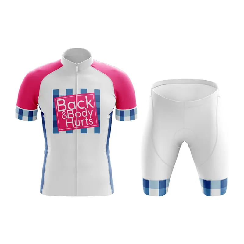 Back & Body Hurts (V2-White) Club Cycling Kit