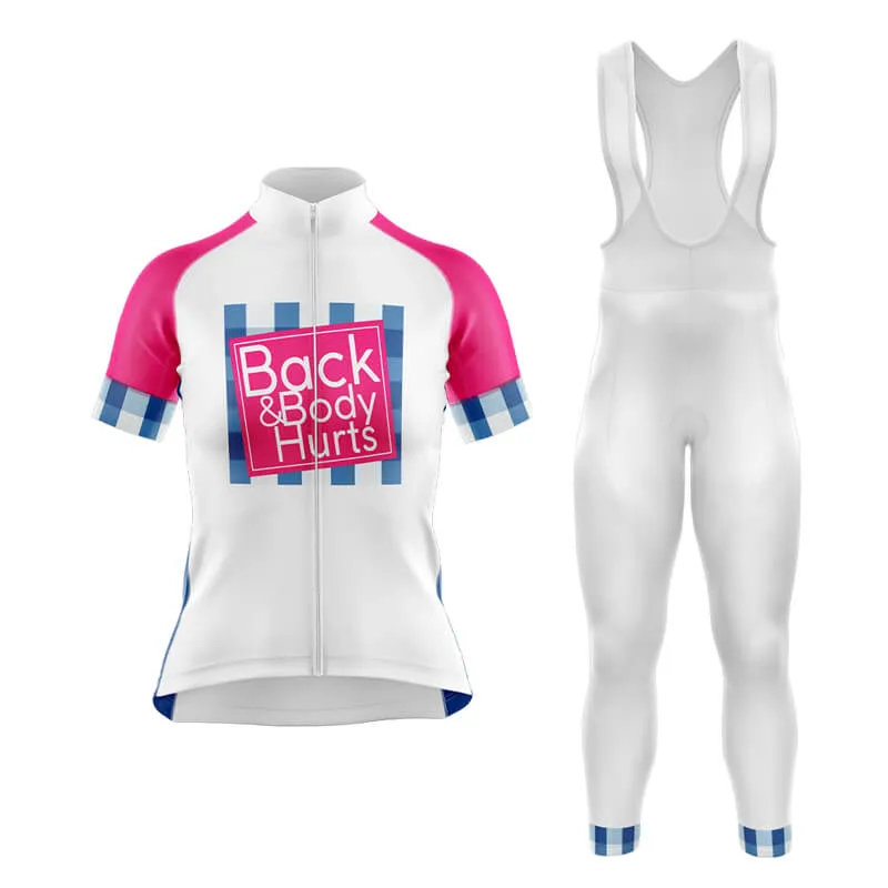 Back & Body Hurts (V2-White) Club Cycling Kit