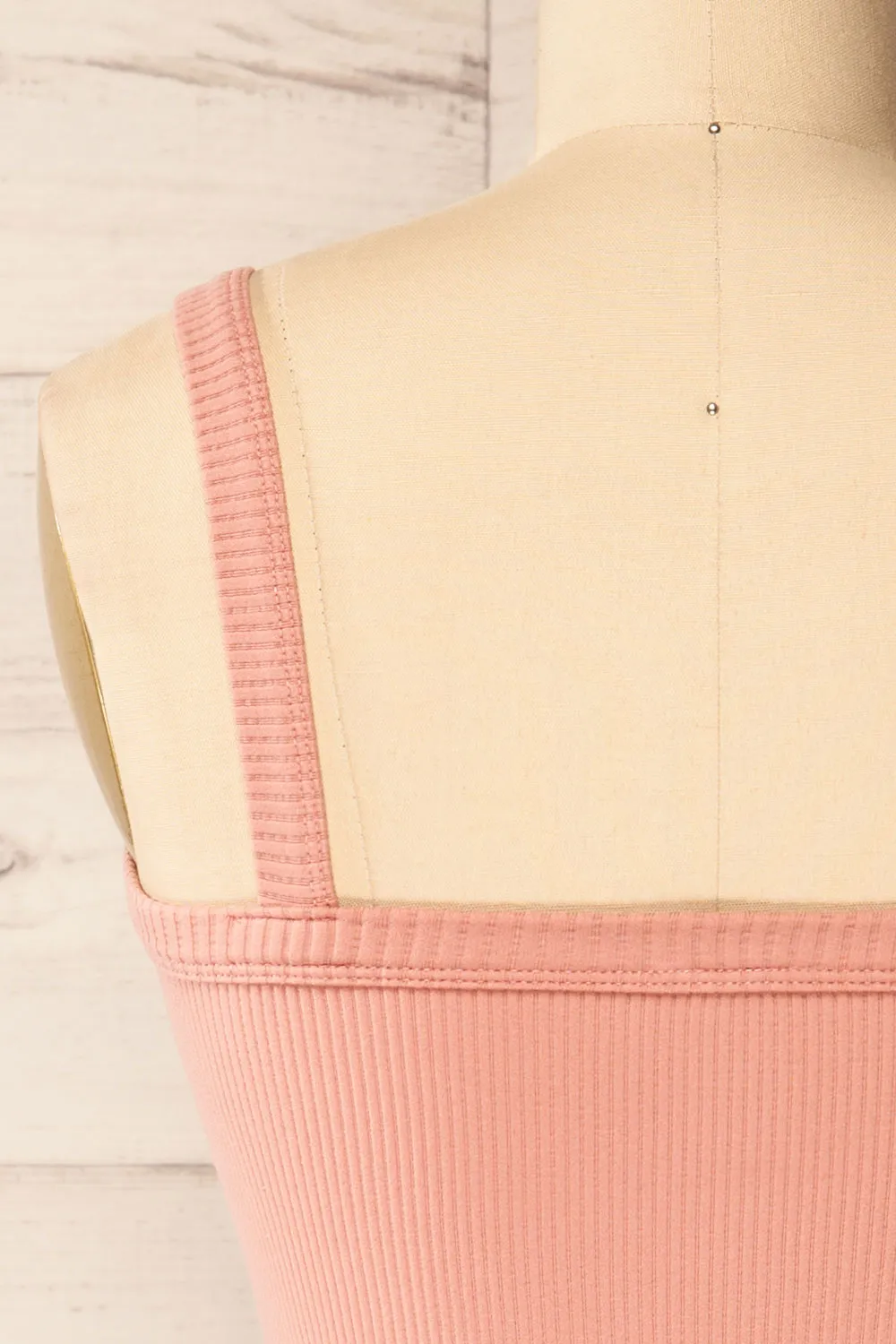 Bedarieu Pink | Cropped Ribbed Cami