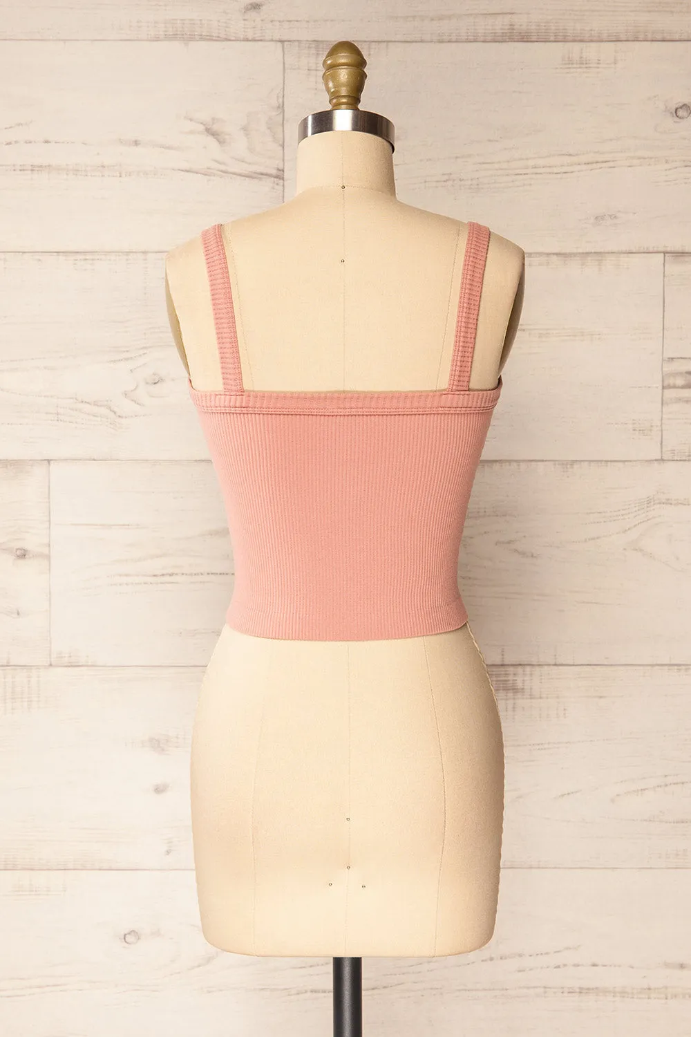 Bedarieu Pink | Cropped Ribbed Cami