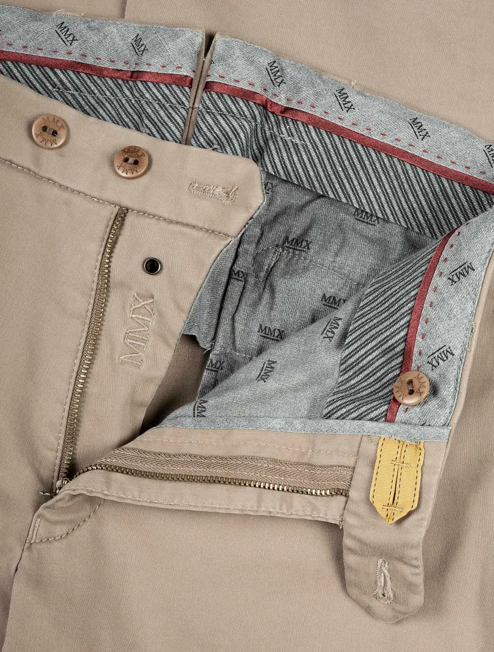 Beige Lupus Cotton Chino