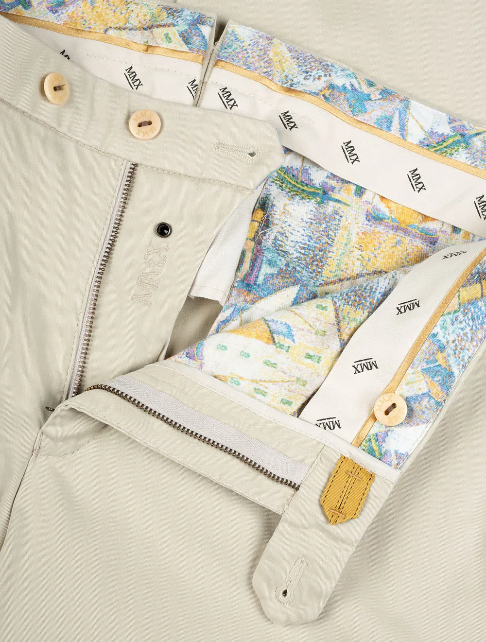 Beige Lupus Cotton Trouser