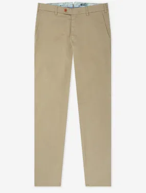 Beige Lupus Cotton Trousers