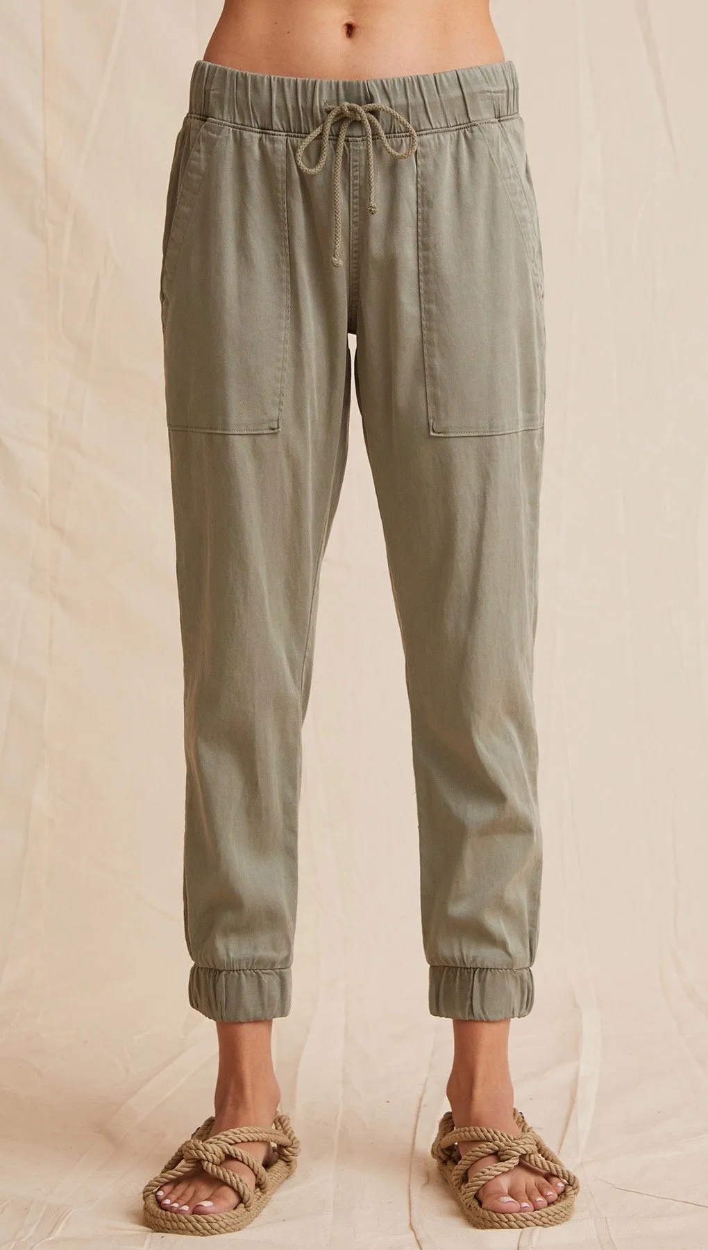 Bella Dahl Pocket Jogger Pants Soft Army