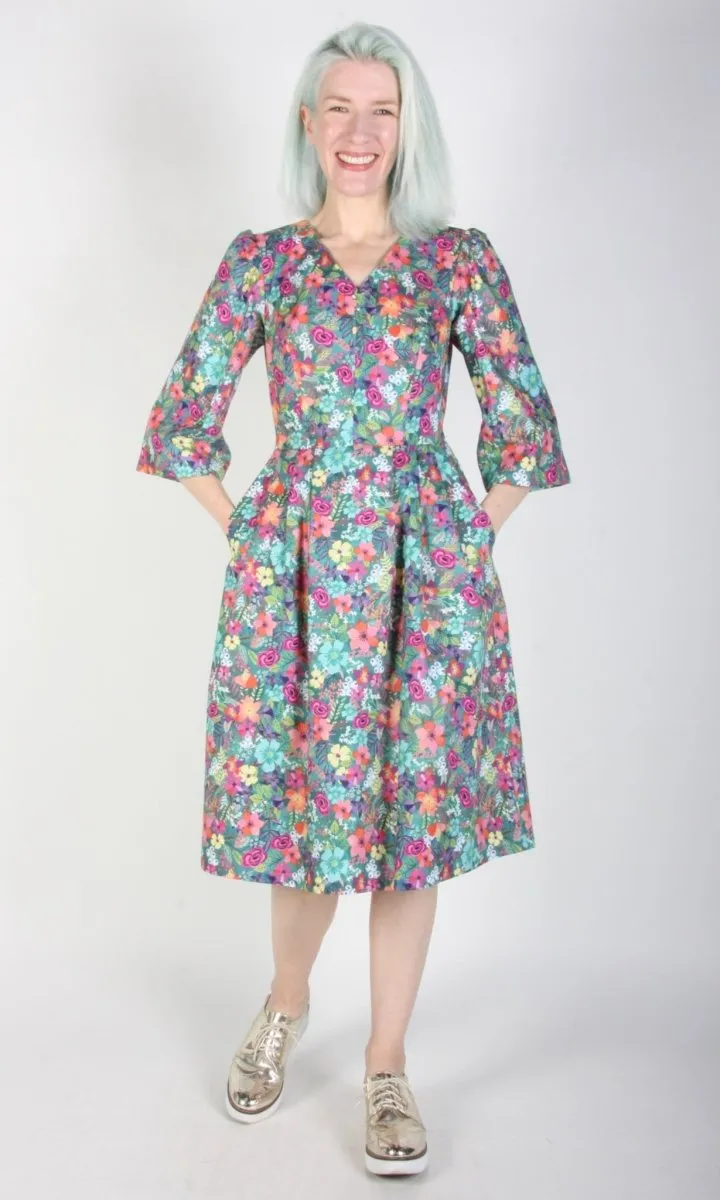 Birds of North America Chestnut Bunting Dress - Flowerfall (Online Exclusive)