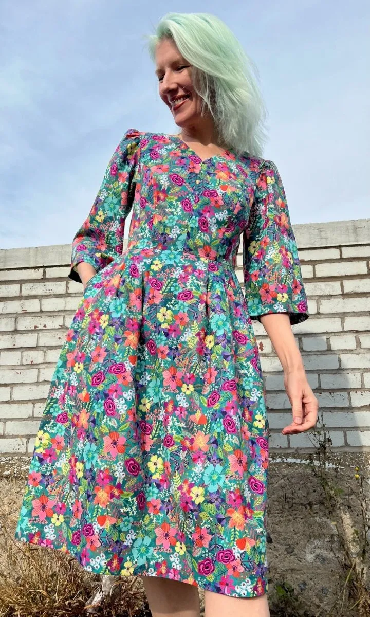 Birds of North America Chestnut Bunting Dress - Flowerfall (Online Exclusive)