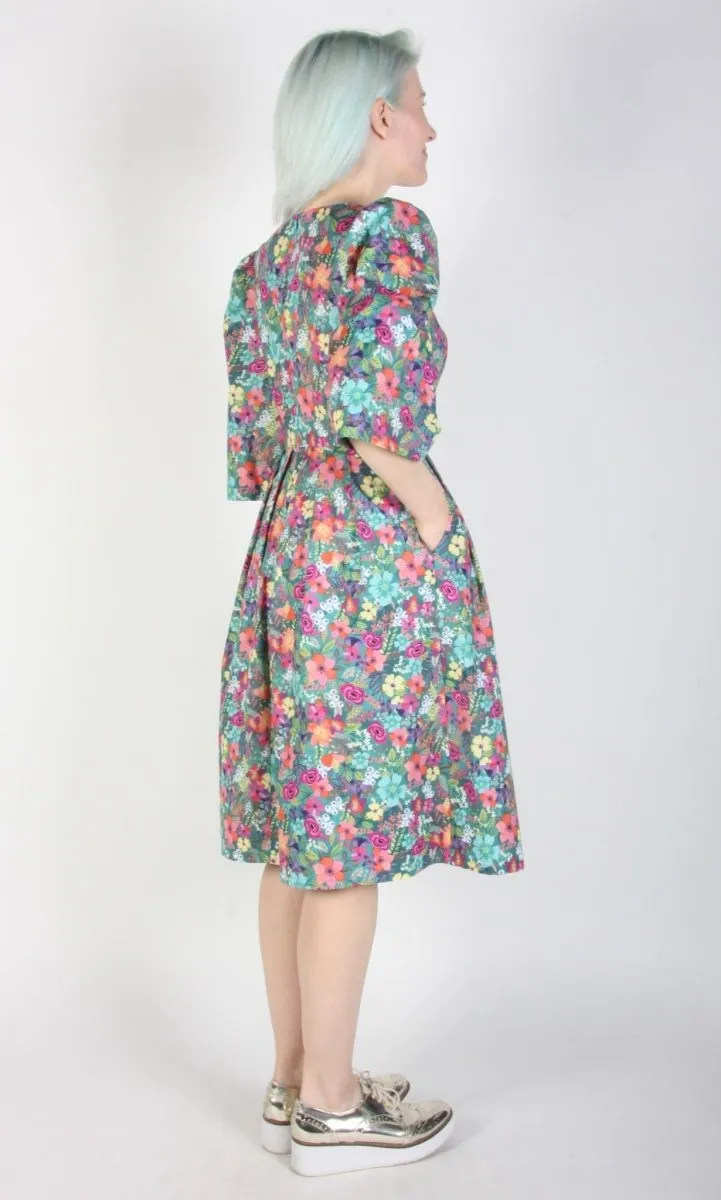 Birds of North America Chestnut Bunting Dress - Flowerfall (Online Exclusive)