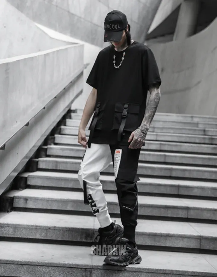 Black and White Cargo Pants