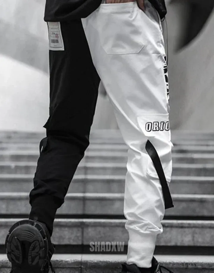 Black and White Cargo Pants