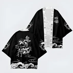 Black and White Kimono