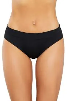 Black Low Hide Thong Rib