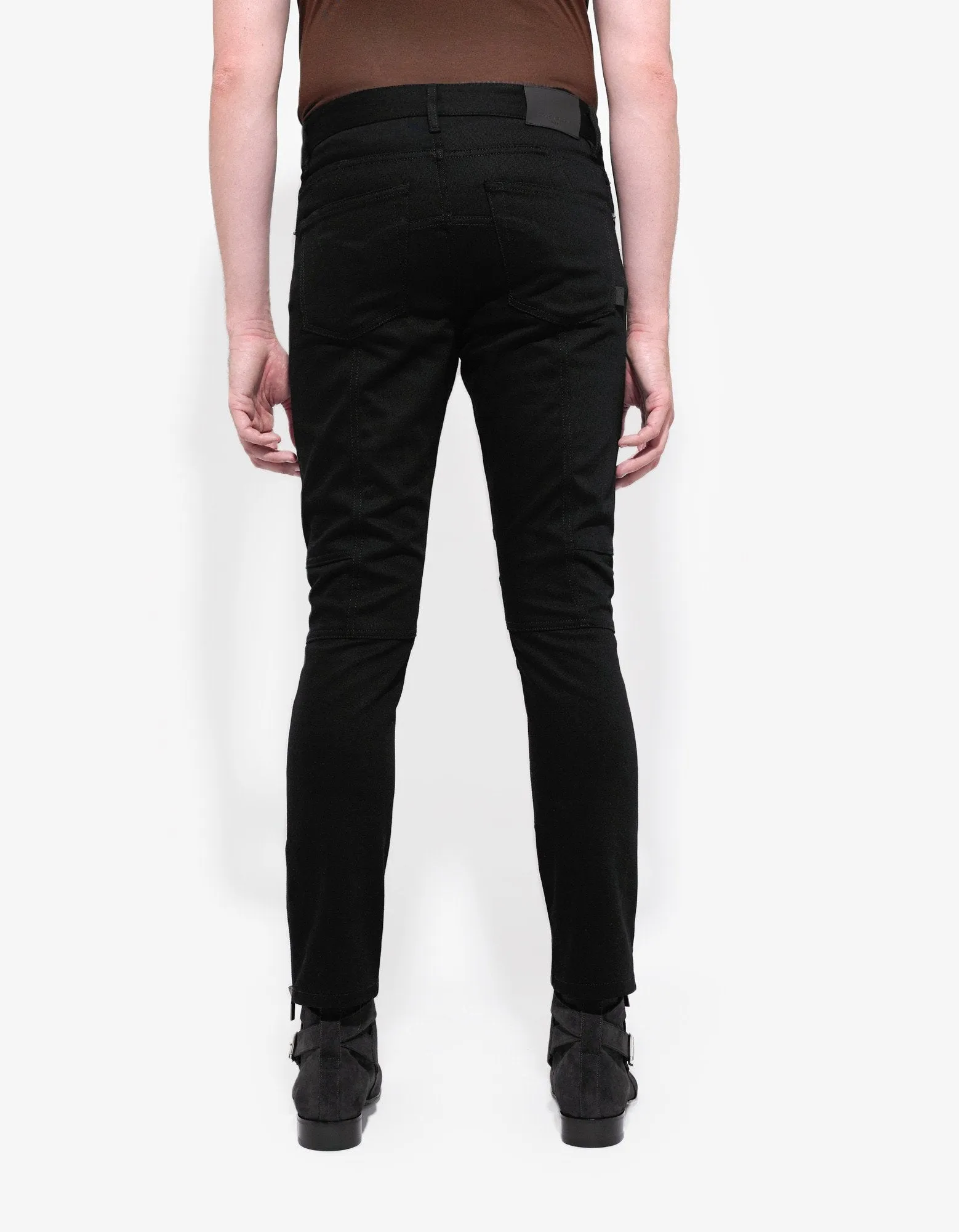 Black Motorcycle Skinny Jeans -