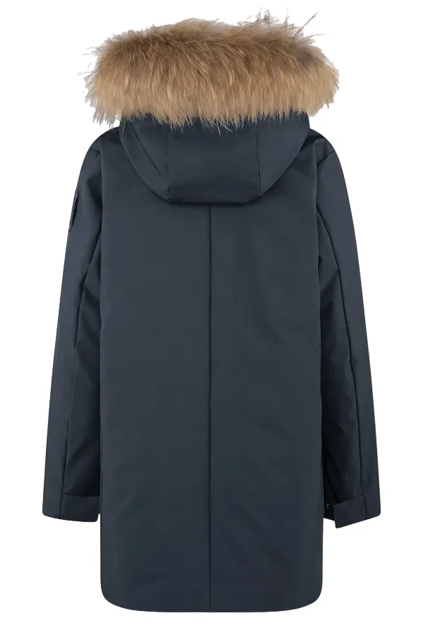 Bomboogie giubbotto parka da bambino con cappuccio e pelliccia CK094VTAC3 297 blu