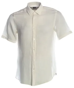 BOSS Luka Short Sleeve Shirt in Off White