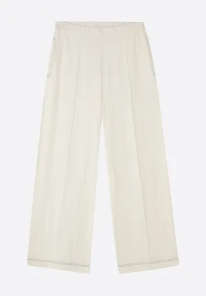 Bowie Wide Leg Trouser In Cream