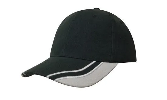 BRUSHED HEAVY COTTON CAP WITH CURVED PEAK INSERTS