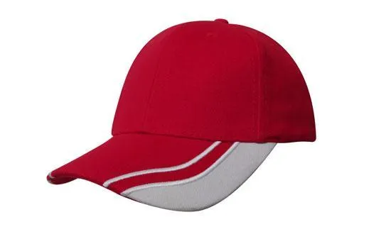 BRUSHED HEAVY COTTON CAP WITH CURVED PEAK INSERTS