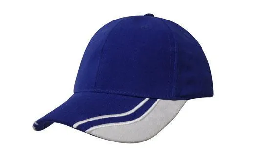 BRUSHED HEAVY COTTON CAP WITH CURVED PEAK INSERTS