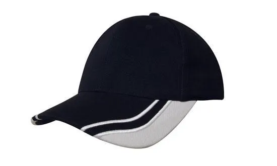 BRUSHED HEAVY COTTON CAP WITH CURVED PEAK INSERTS