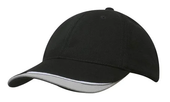 BRUSHED HEAVY COTTON CAP WITH INDENTED PEAK