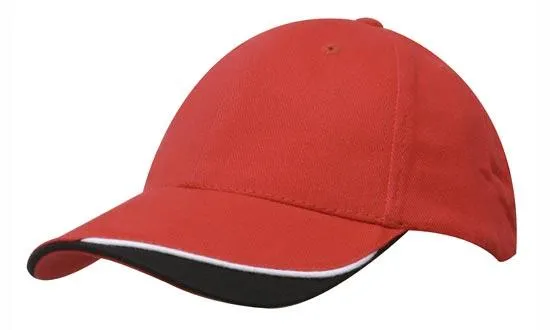 BRUSHED HEAVY COTTON CAP WITH INDENTED PEAK