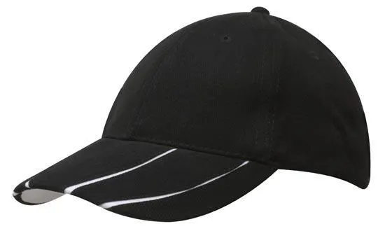 BRUSHED HEAVY COTTON CAP WITH LAMINATED TWO TONE PEAK