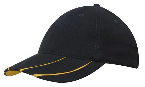 BRUSHED HEAVY COTTON CAP WITH LAMINATED TWO TONE PEAK