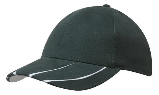 BRUSHED HEAVY COTTON CAP WITH LAMINATED TWO TONE PEAK