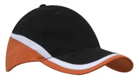 BRUSHED HEAVY COTTON TRI COLOURED CAP