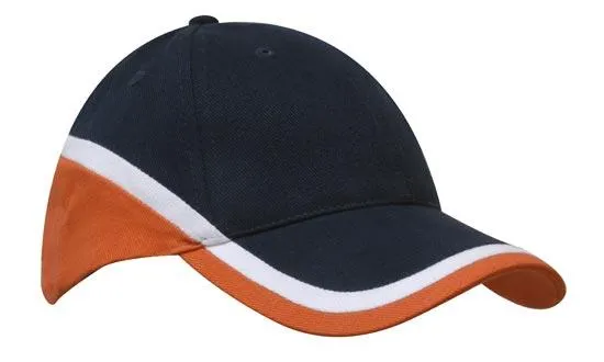 BRUSHED HEAVY COTTON TRI COLOURED CAP