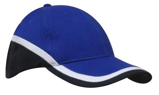 BRUSHED HEAVY COTTON TRI COLOURED CAP