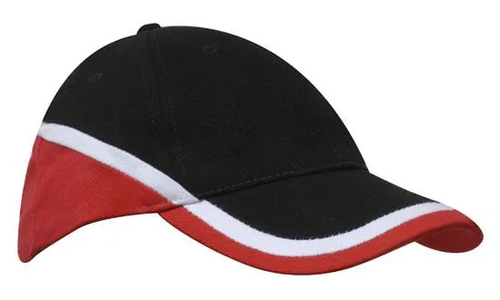 BRUSHED HEAVY COTTON TRI COLOURED CAP